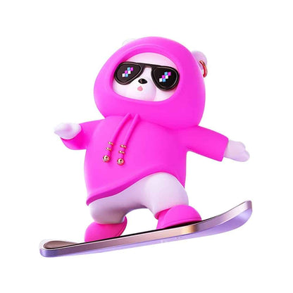Cute Skateboard Bear Car Dashboard Ornament