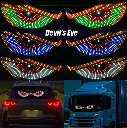 RGB LED Devil Eyes Car Rear Window Display Light – Animated Vehicle Windshield Decoration