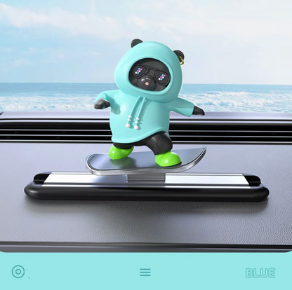 Cute Skateboard Bear Car Dashboard Ornament