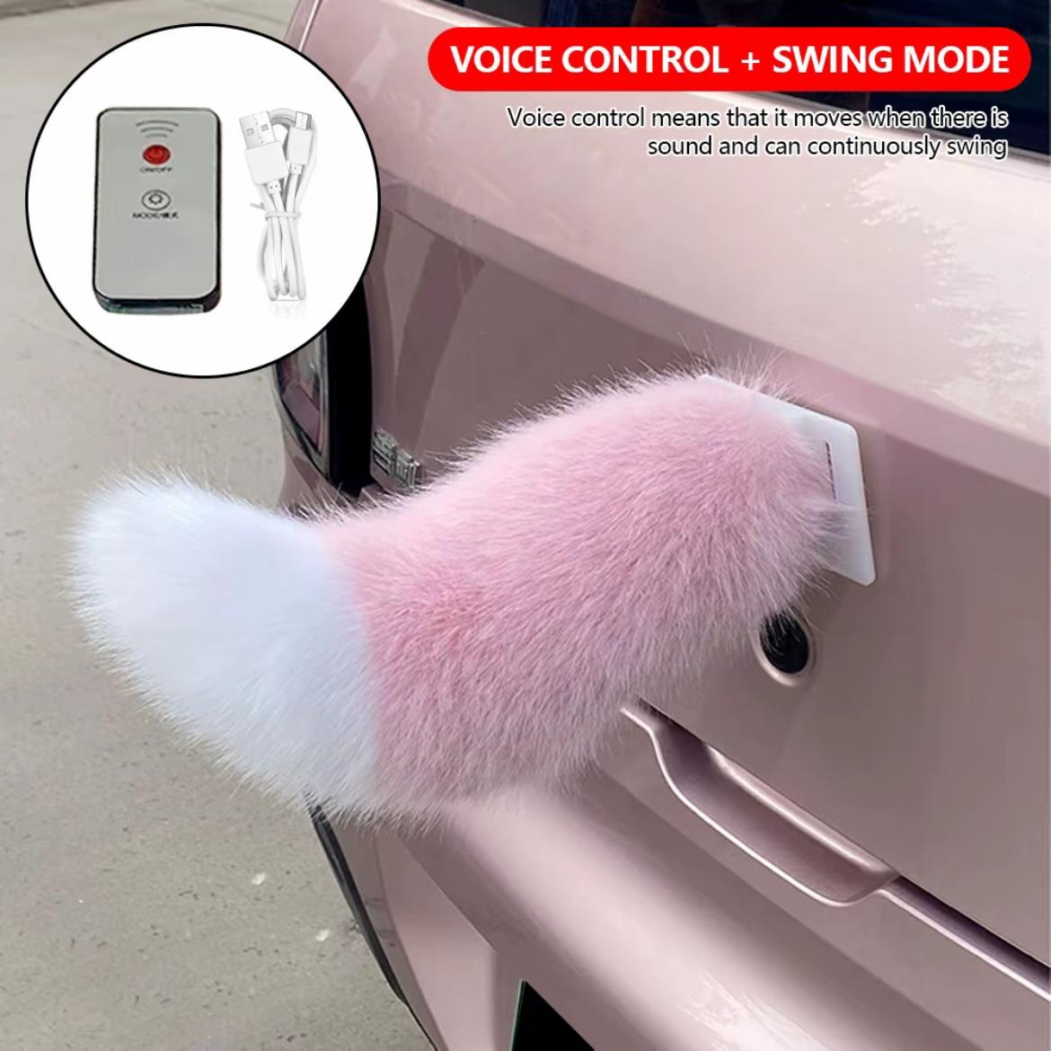 Interactive Plush Electric Car Tail - Voice & Remote Controlled