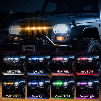 Remote-Controlled RGB Aircraft Light with 8 LED Eyes – USB Rechargeable Vehicle Decoration