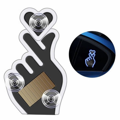 Solar USB Rechargeable Car Window Heart LED Light – Ambient Mood Decor