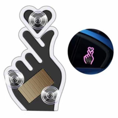 Solar USB Rechargeable Car Window Heart LED Light – Ambient Mood Decor