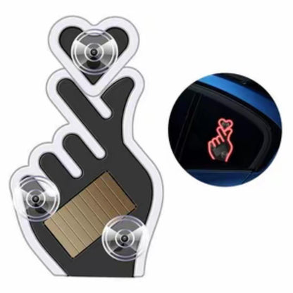 Solar USB Rechargeable Car Window Heart LED Light – Ambient Mood Decor
