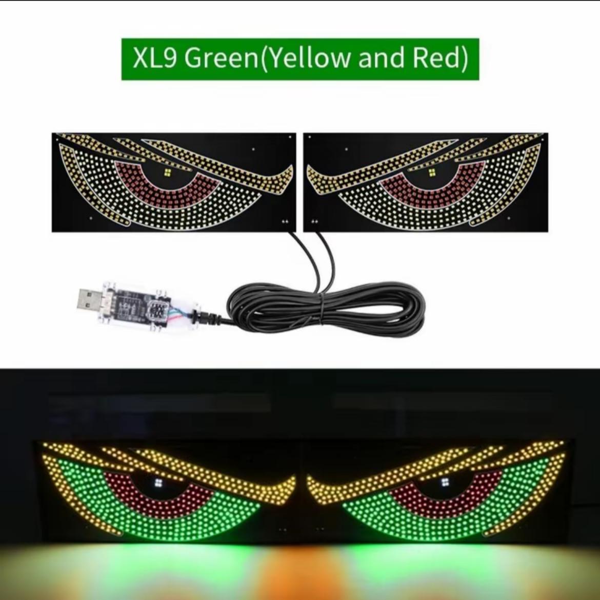 RGB LED Devil Eyes Car Rear Window Display Light – Animated Vehicle Windshield Decoration
